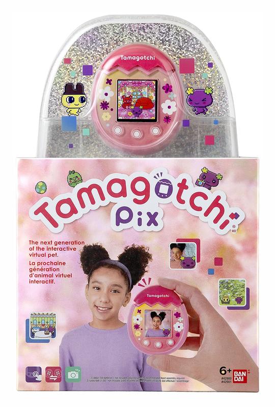Tamagotchi Pix Bandai - Virtual Pet com Câmera Rosa - Tamagotchi
